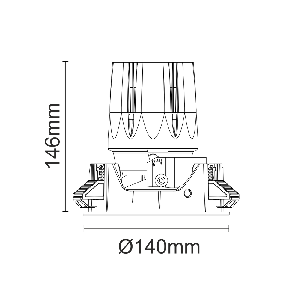 ALICIA R130 Downlight 25W schwenkbar