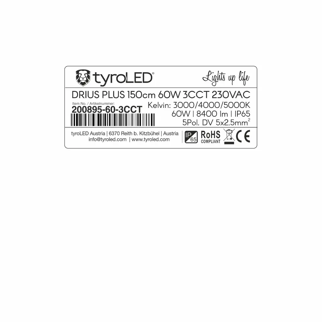 DRIUS Plus 150cm 60W 3CCT label.webp