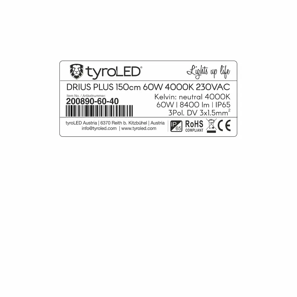 DRIUS Plus 150cm 60W 4000K label.webp