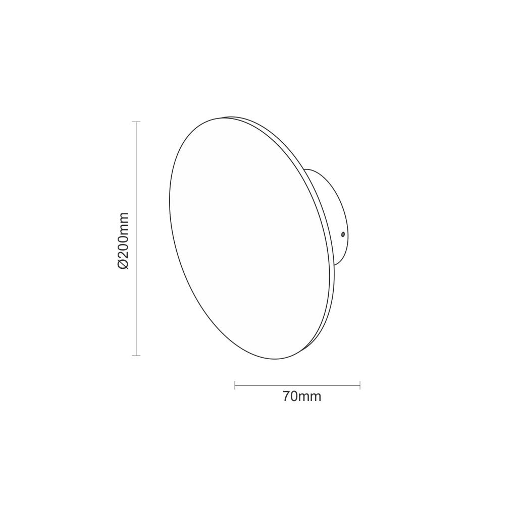 CIRCLE WL 200 15W IP65 black 230V