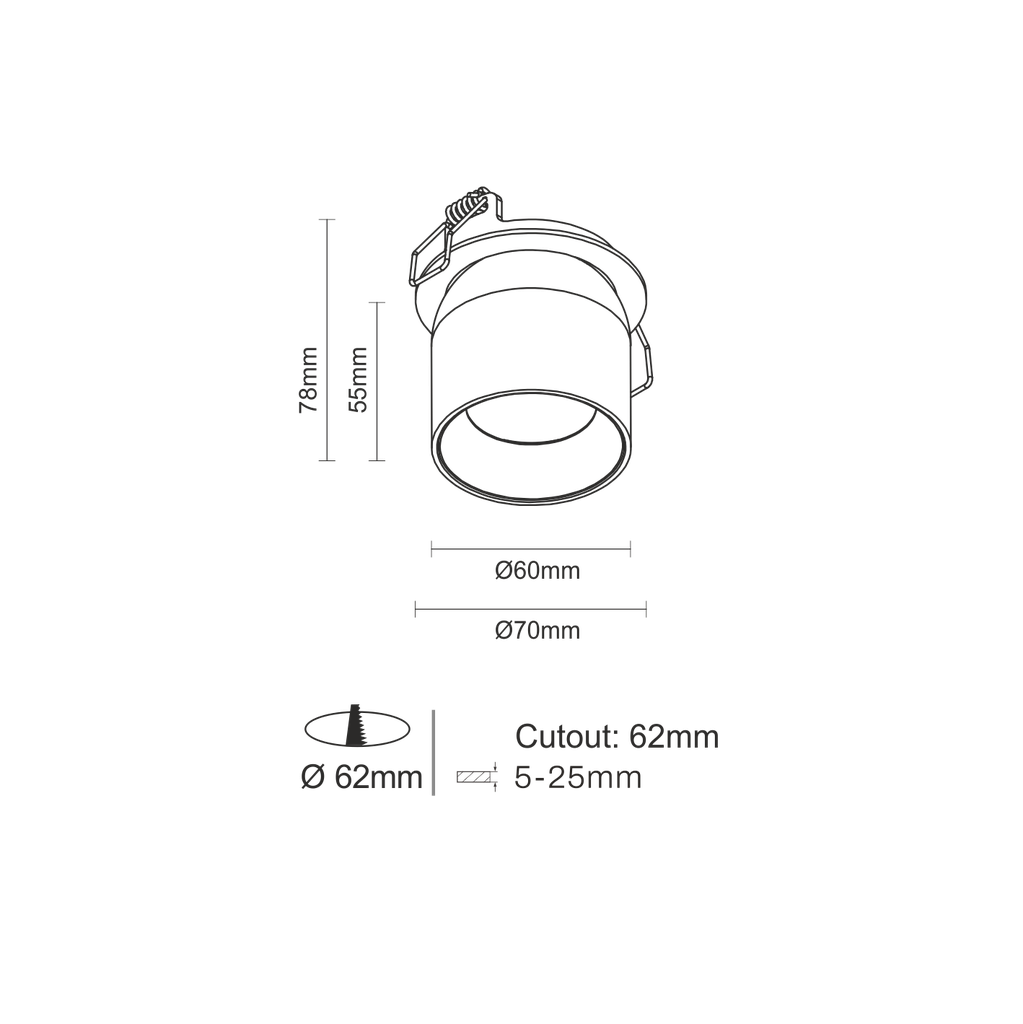 tyrocup 62 Downlight 10W IP21