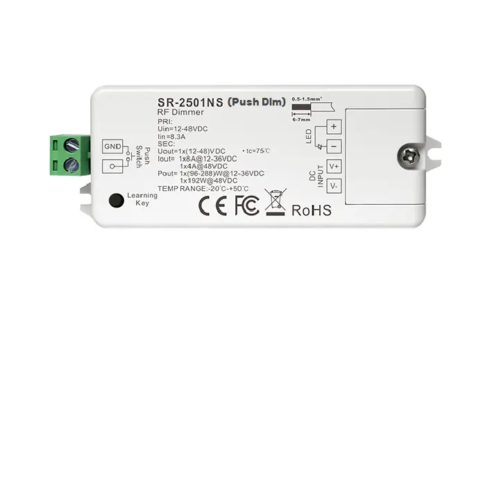 RF + Push DC Dimmaktor 1x8A