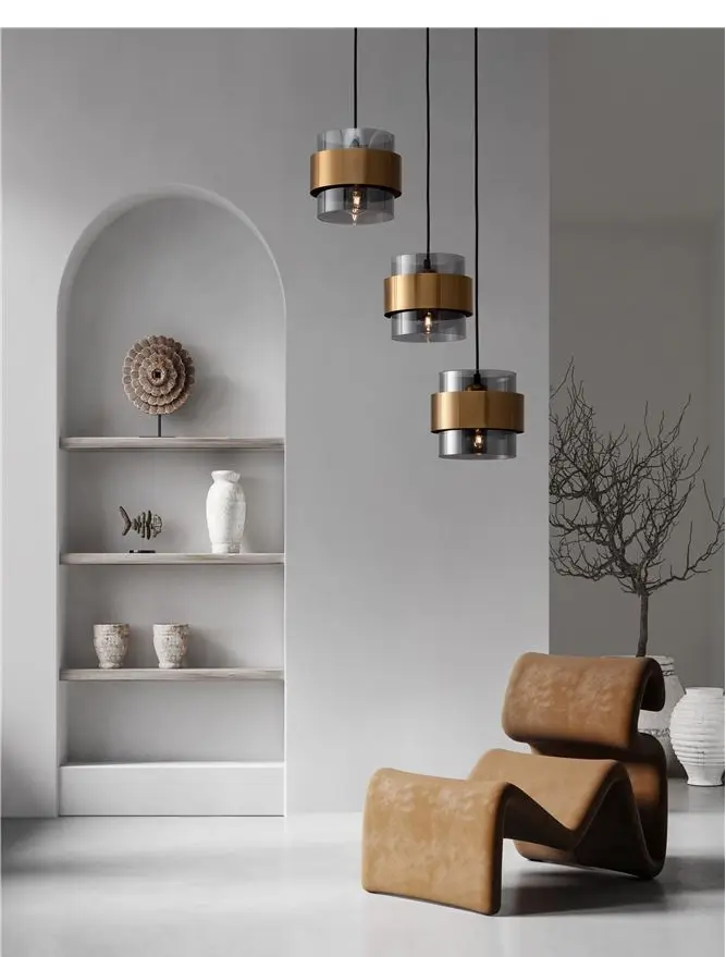 SIANNA 3er Pendelleuchte Glas E27 230V 