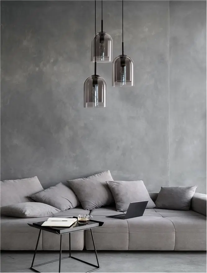 VELOR 3er Pendelleuchten Glas E27 230V      