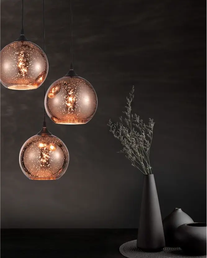 BLAZE 3 Glas Pendelleuchte 3xE27 230V