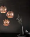 BLAZE 3 Glas Pendelleuchte 3xE27 230V