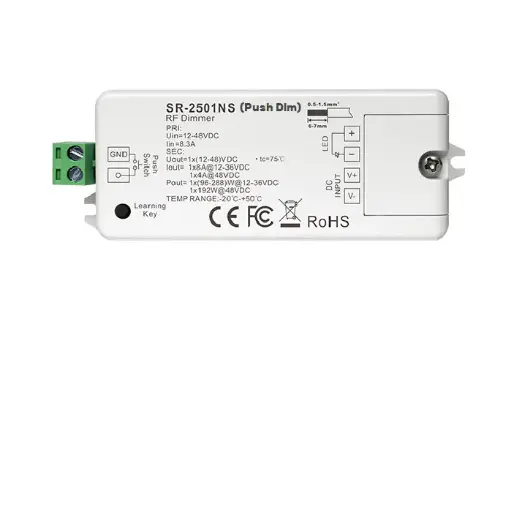[TL-2501NS] RF + Push DC Dimmaktor 1x8A