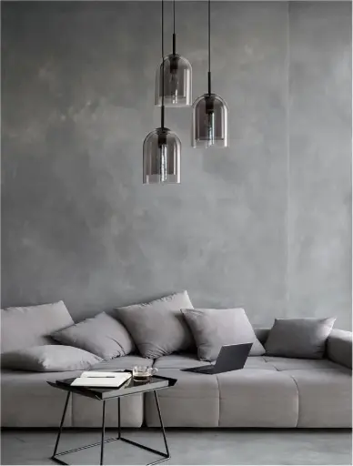[PL9236710] VELOR 3er Pendelleuchte Glas E27 230V      